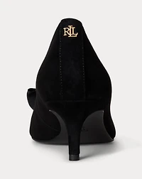 Adrienne Bow-Trim Suede Pump