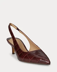 Lolah II Croc-Embossed Slingback Pump