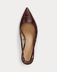 Lolah II Croc-Embossed Slingback Pump