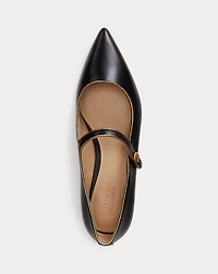 Londyn Metallic-Trim Leather Mary Jane