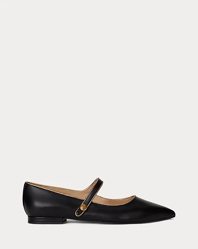 Londyn Metallic-Trim Leather Mary Jane
