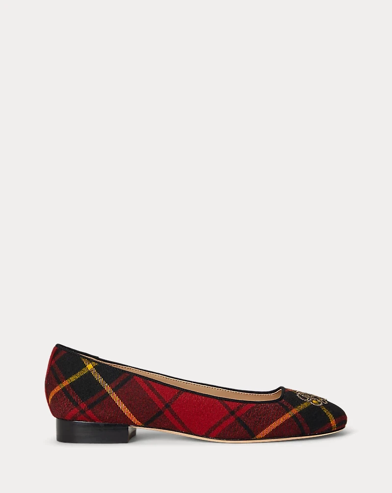 Emellie Logo Plaid Ballet Flat