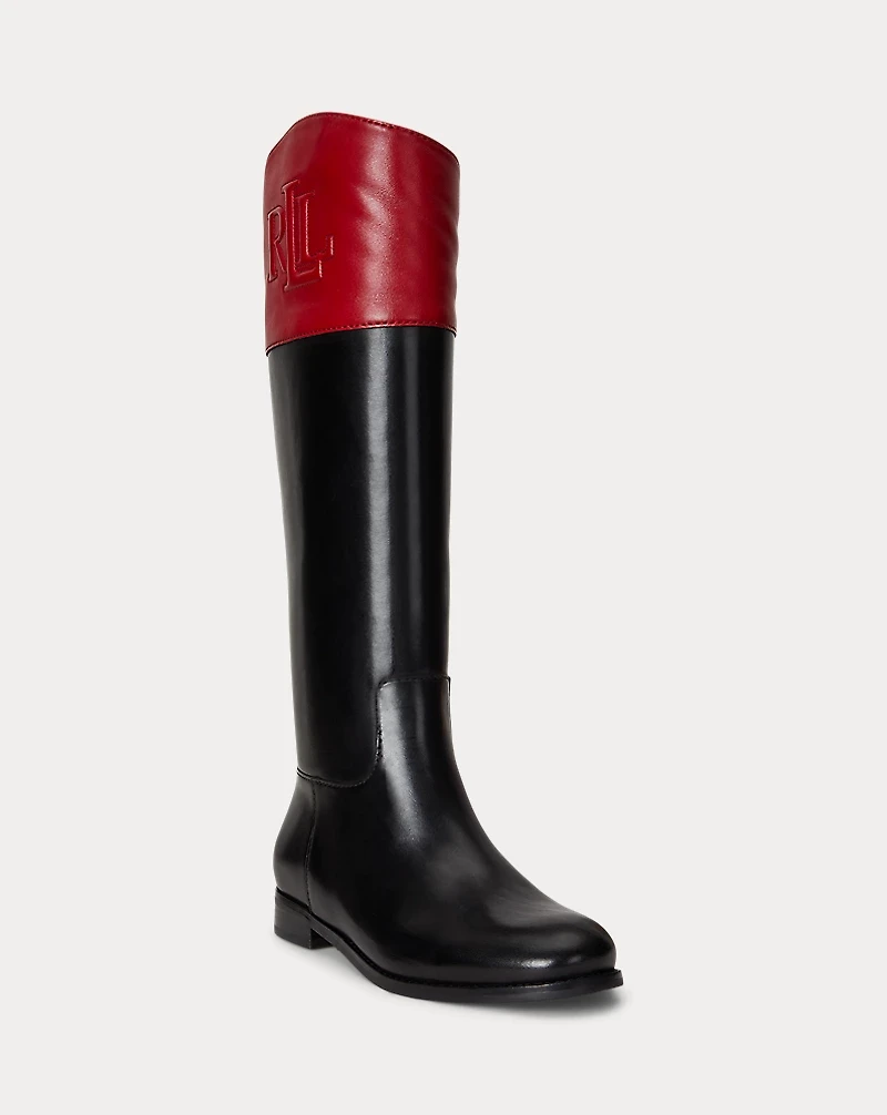 Justine II Two-Tone Leather Riding Boot