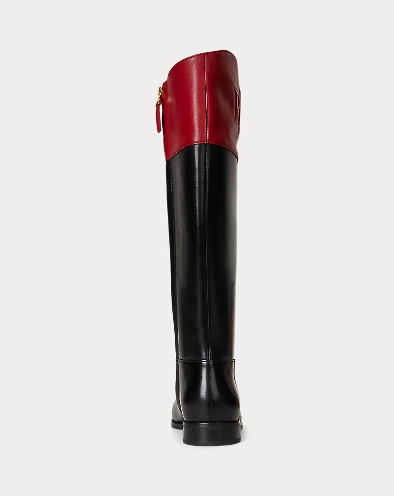 Justine II Two-Tone Leather Riding Boot