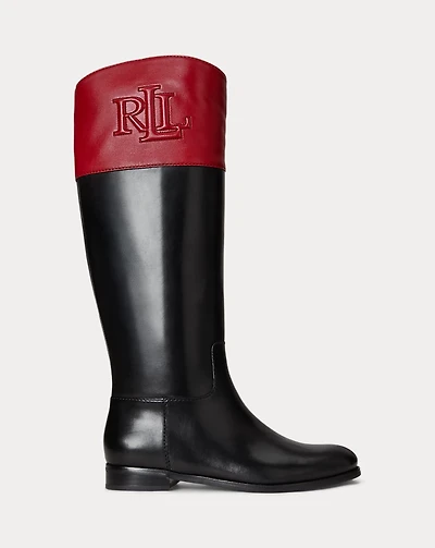 Justine II Two-Tone Leather Riding Boot