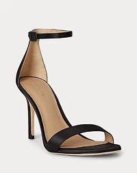 Allie Pavé-Buckle Satin Sandal