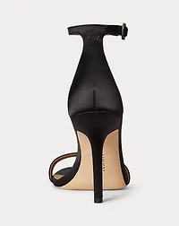 Allie Pavé-Buckle Satin Sandal