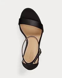 Allie Pavé-Buckle Satin Sandal