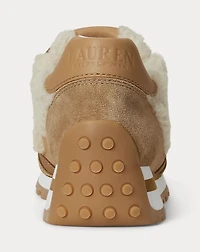 Dani Shearling-Trim Suede Sneaker