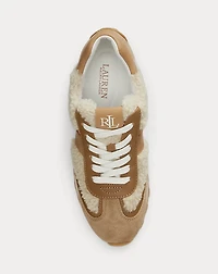Dani Shearling-Trim Suede Sneaker
