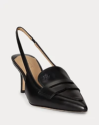 Khloe Leather Slingback Loafer Pump