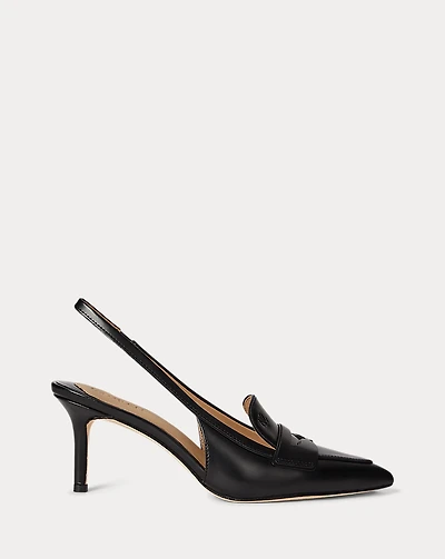 Khloe Leather Slingback Loafer Pump