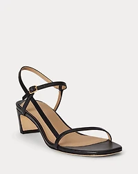 Lainee Mid-Heel Nappa Leather Sandal