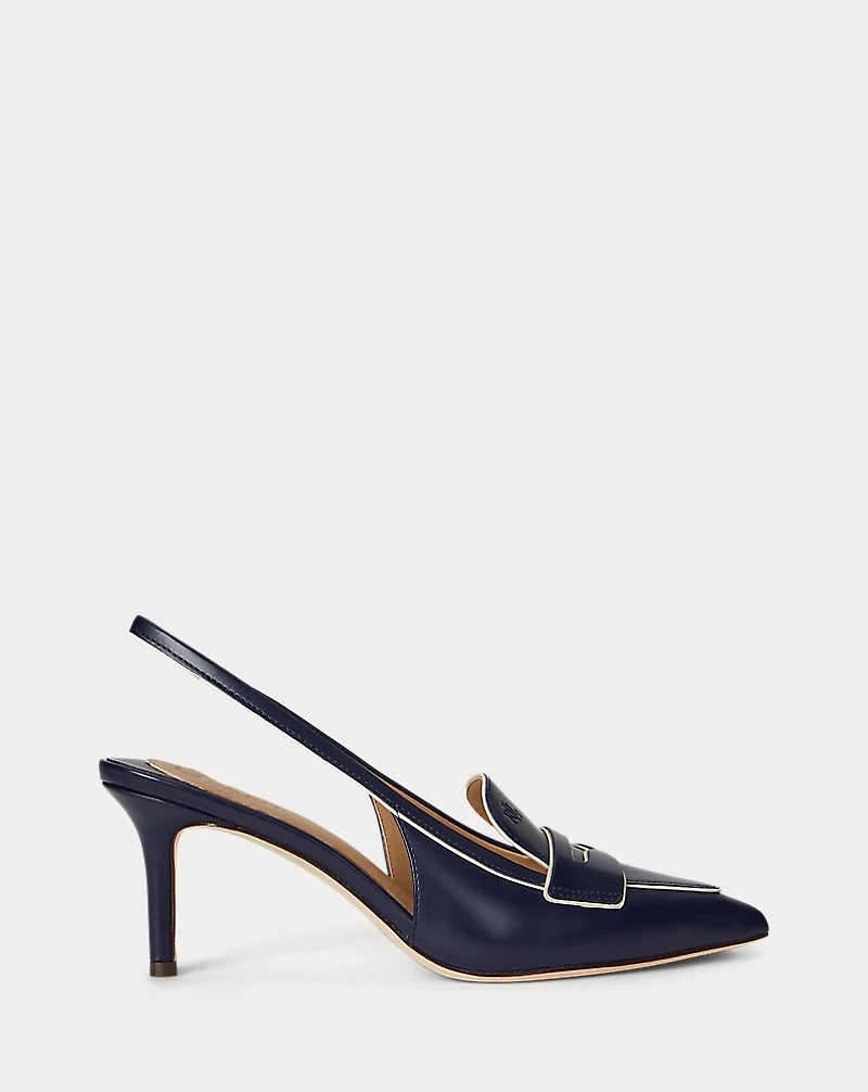 Khloe Two-Tone Slingback Loafer Pump