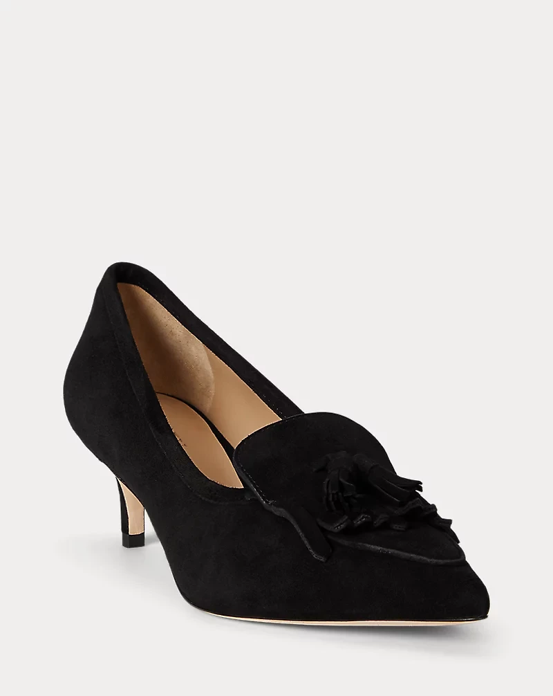 Adrienne Suede Kiltie Pump