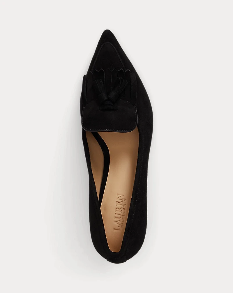 Adrienne Suede Kiltie Pump