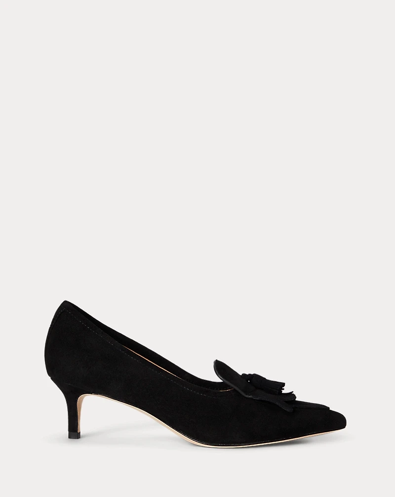 Adrienne Suede Kiltie Pump
