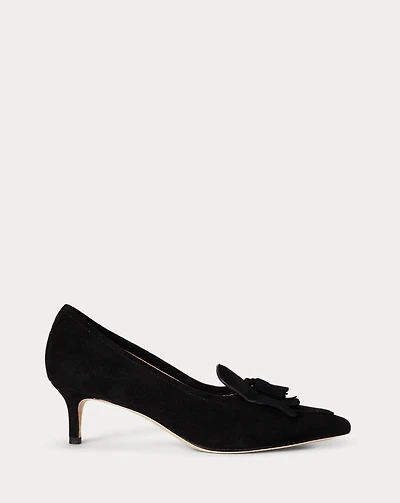 Adrienne Suede Kiltie Pump