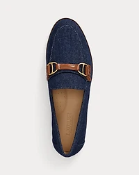 Tasha Leather-Trim Denim Loafer