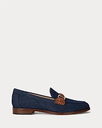 Tasha Leather-Trim Denim Loafer