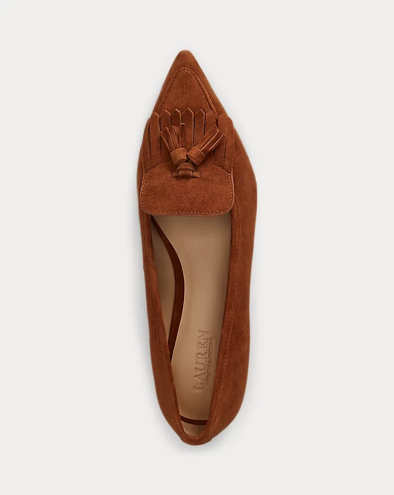 Londyn Sheep-Suede Kiltie Ballet Flat
