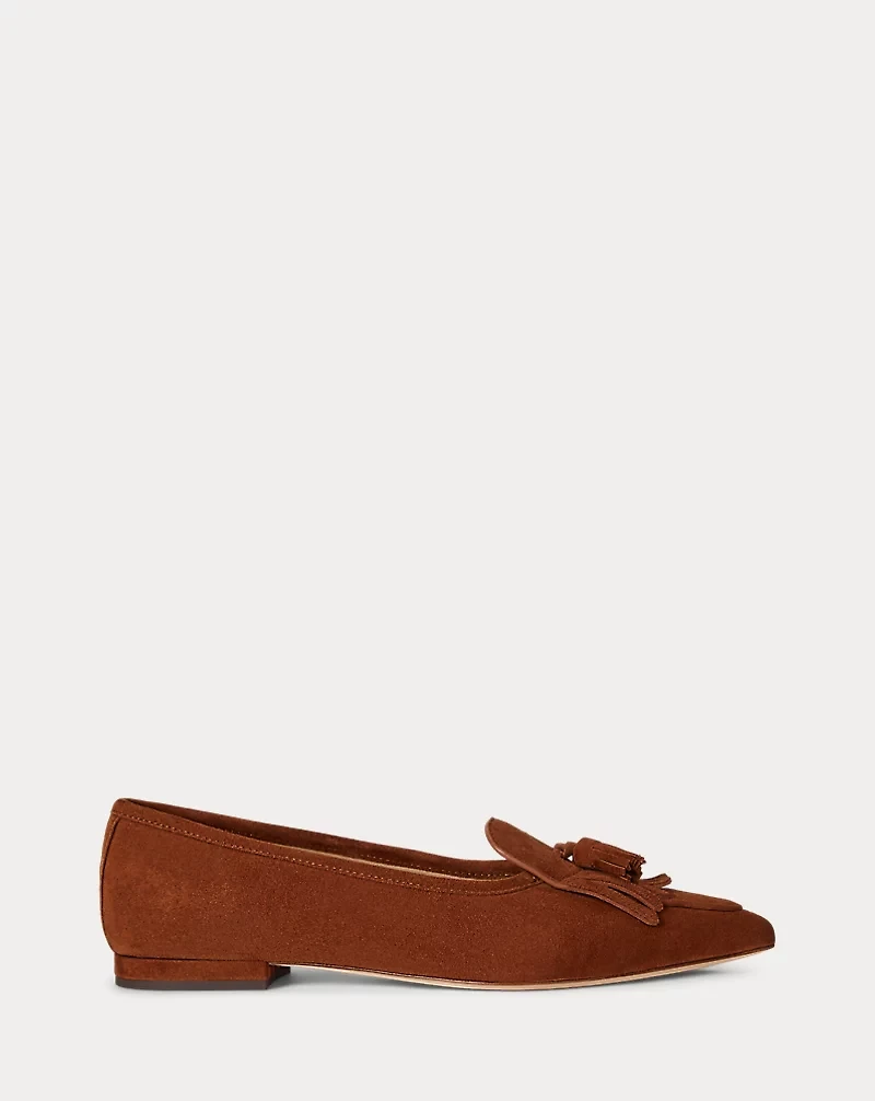 Londyn Sheep-Suede Kiltie Ballet Flat