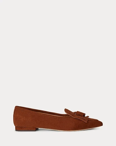 Londyn Sheep-Suede Kiltie Ballet Flat