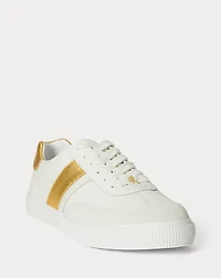 Braylee Metallic-Trim Leather Sneaker
