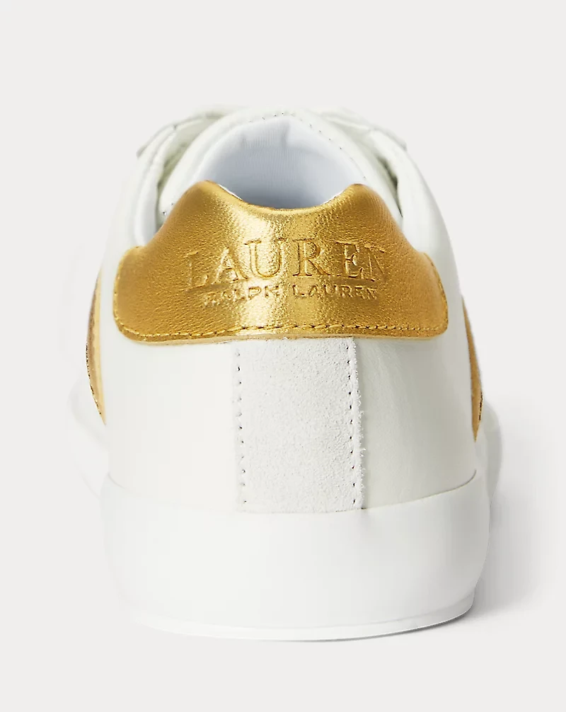 Braylee Metallic-Trim Leather Sneaker