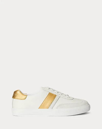 Braylee Metallic-Trim Leather Sneaker