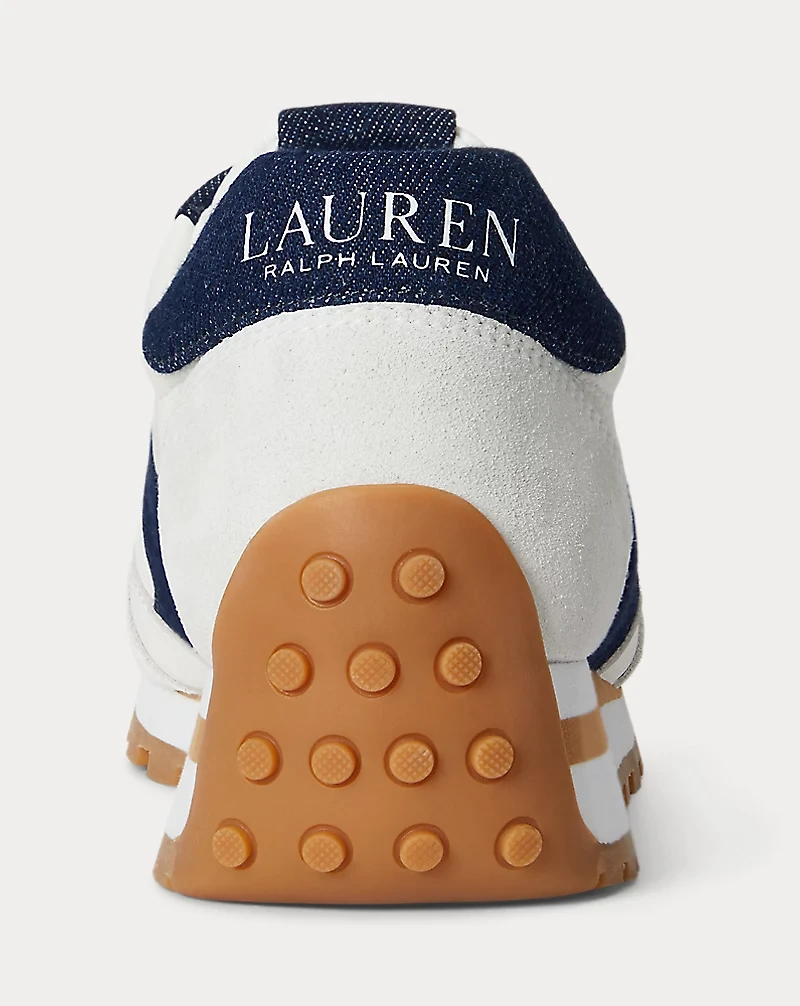 Dani Denim-Trim Leather & Suede Sneaker