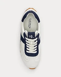 Dani Denim-Trim Leather & Suede Sneaker
