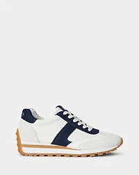Dani Denim-Trim Leather & Suede Sneaker