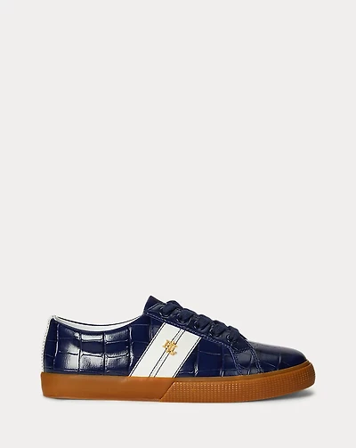 Janson II Croc-Embossed Leather Sneaker