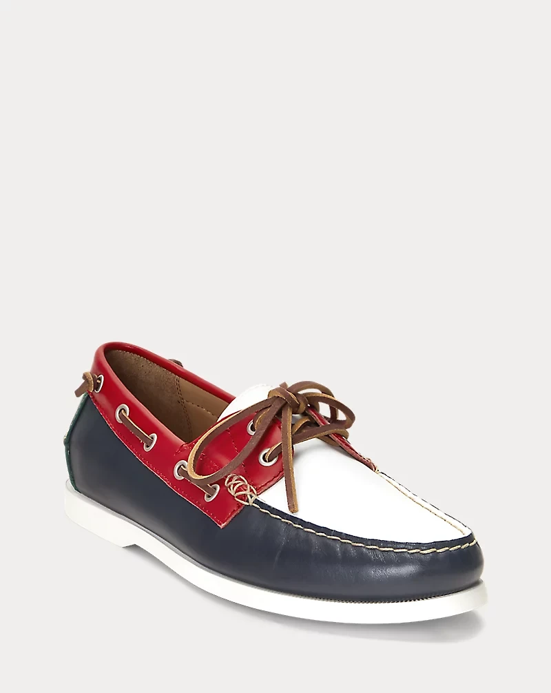 Merton Color-Blocked Leather Boat Shoe