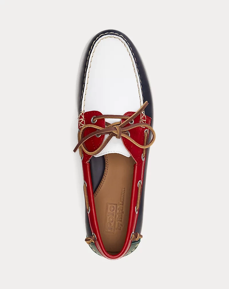 Merton Color-Blocked Leather Boat Shoe