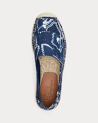 Cevio Scenic-Print Canvas Espadrille