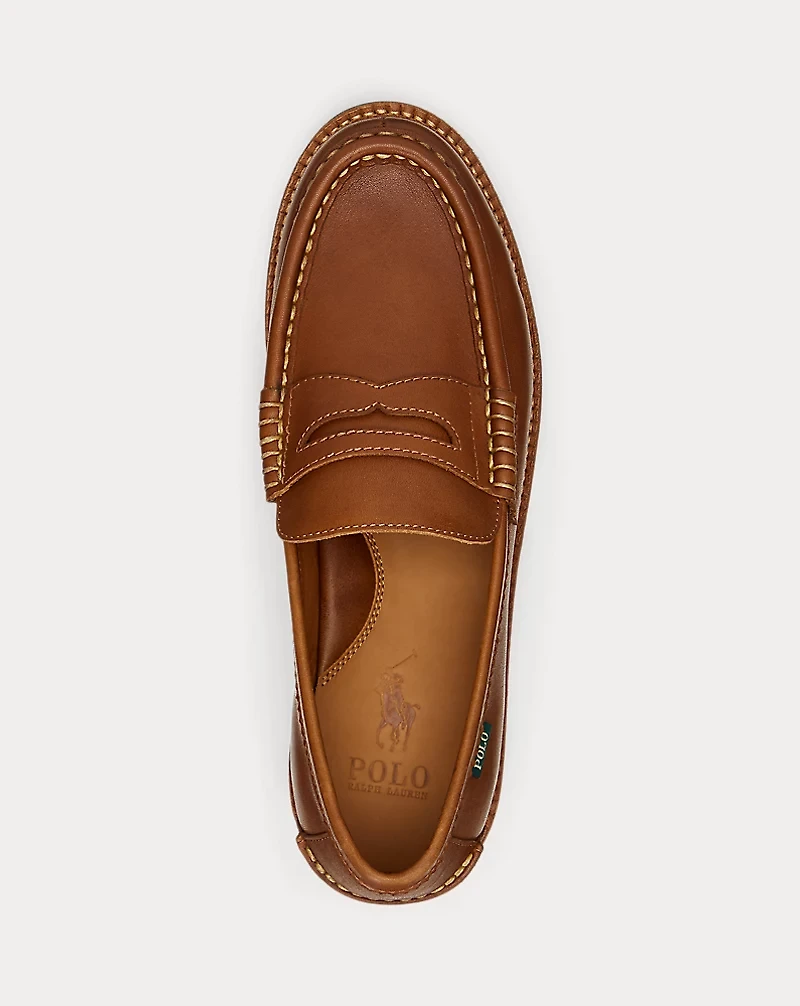 Jett Lug-Sole Leather Penny Loafer