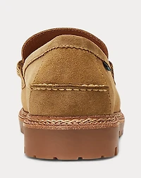 Jett Lug-Sole Suede Penny Loafer