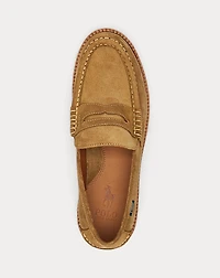 Jett Lug-Sole Suede Penny Loafer