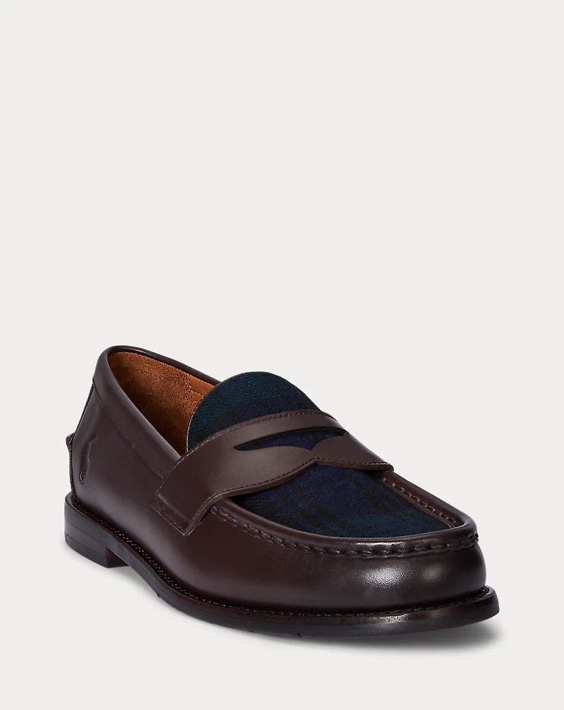 Alston Leather & Plaid Wool Penny Loafer