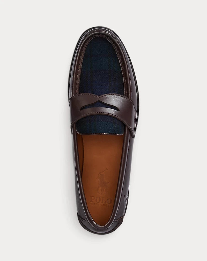 Alston Leather & Plaid Wool Penny Loafer