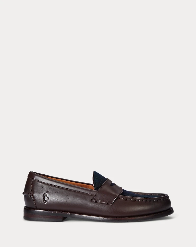 Alston Leather & Plaid Wool Penny Loafer