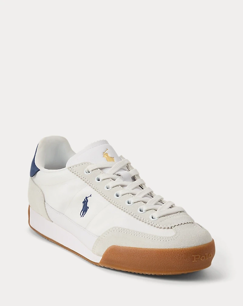 Leather-Suede Low-Top Sneaker