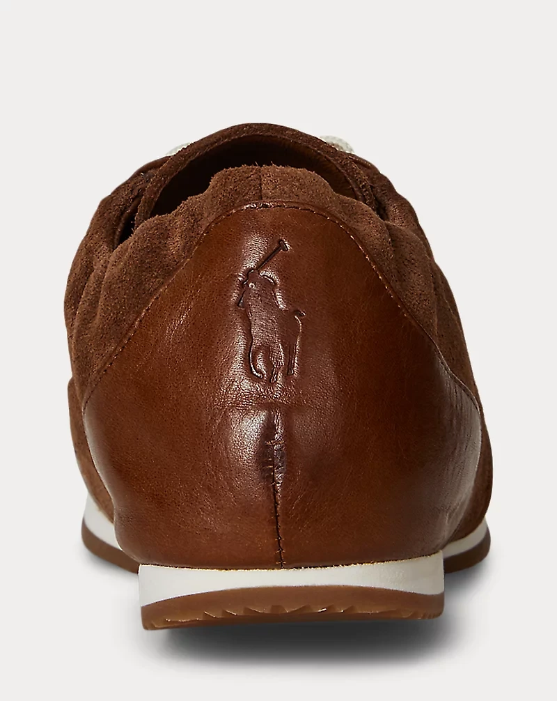 The Leather-Suede Pony Ballerina Sneaker