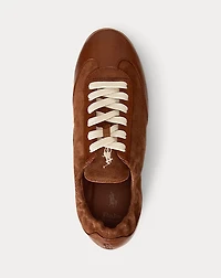 The Leather-Suede Pony Ballerina Sneaker