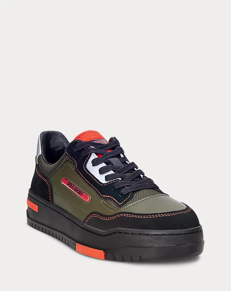 PS300 Leather-Paneled Sneaker