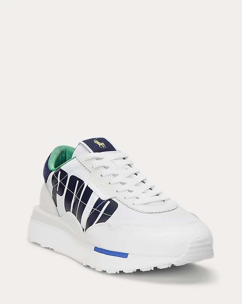 Train 89 Logo Leather & Oxford Sneaker