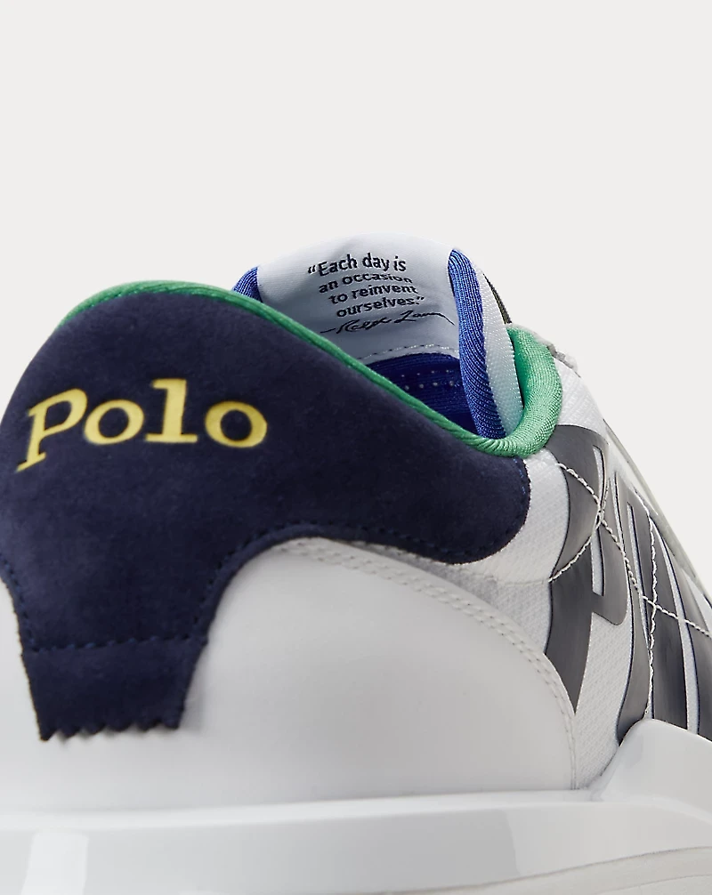 Train 89 Logo Leather & Oxford Sneaker