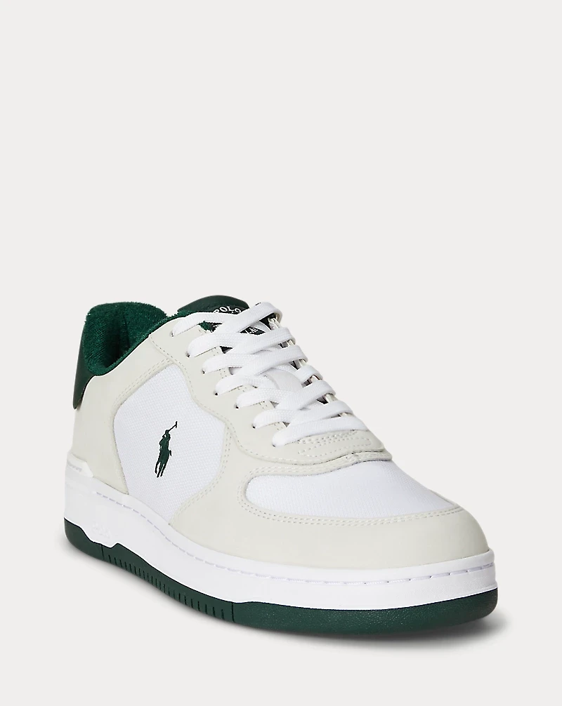 Masters Court Nubuck-Paneled Sneaker